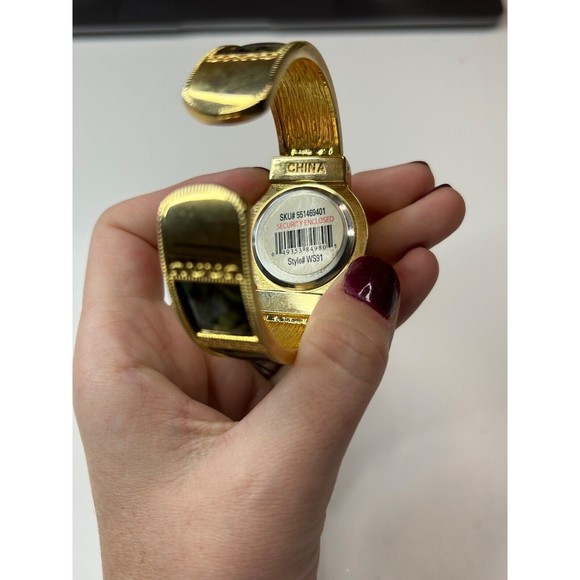 M.Z.BERGER Mother of Pearl Inlay Analog Women's Watch Sz.6 1/4" New - Picture 4 of 6